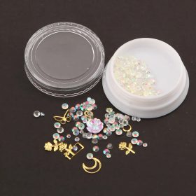 Flitteres körömdíszítő - lazac színű