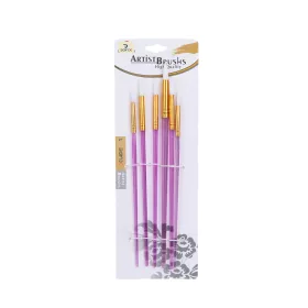   Artist Brushes művész ecsetkészlet – 6 db festőecset akrilhoz, vízfestékhez és olajfestékhez (lila nyéllel)