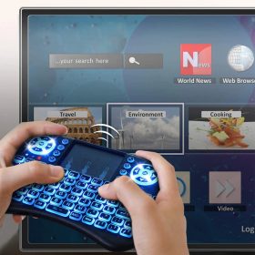   Vezeték nélküli Mini Billentyűzet, szín váltós háttérvilágítású