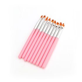 Ombre Körömdíszítő Ecset szett 9 db - Rózsaszín