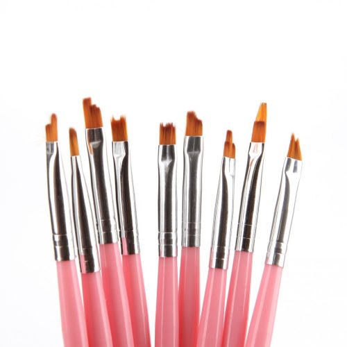 Ombre Körömdíszítő Ecset szett 9 db - Rózsaszín