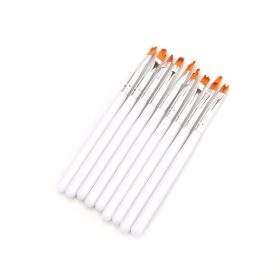 Ombre Körömdíszítő Ecset szett 9 db - Fehér