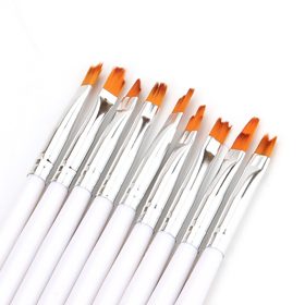 Ombre Körömdíszítő Ecset szett 9 db - Fehér