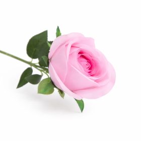   Prémium 52 cm-es rózsaszín műrózsa – élethű szilikon dekor virág romantikus ajándéknak és lakásdísznek