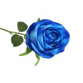   Prémium 52 cm-es kék műrózsa – élethű szilikon dekor virág modern lakásba és ajándéknak
