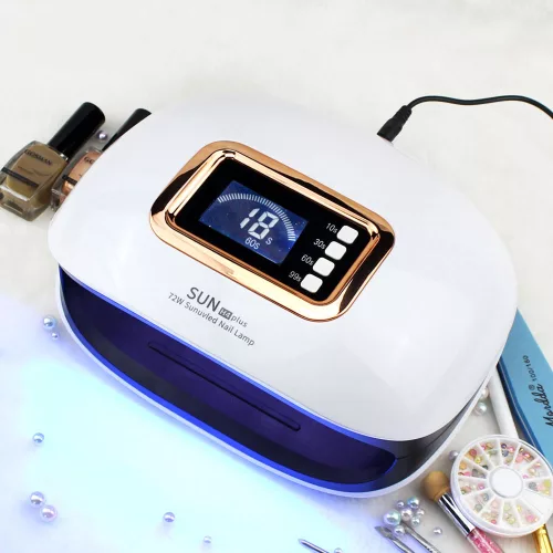 SUN H4 Plus 72W 36LED UV lámpa körömszárító LCD kijelző,  Automatikus érzékelő 10s 30s 60s 99s,  Körömszárító led lámpa