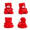 Plüss maci „Love You” szívvel – piros plüss játék 21 cm, romantikus ajándék