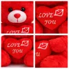 Plüss maci „Love You” szívvel – piros plüss játék 21 cm, romantikus ajándék