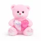 Plüss maci „Love” szívvel – rózsaszín plüss játék 35 cm, ajándék maci