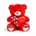 Plüss maci „Love” szívvel – piros plüss játék 30 cm, romantikus ajándék