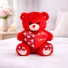 Plüss maci „Love” szívvel – piros plüss játék 30 cm, romantikus ajándék