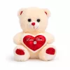 Plüss maci „Love You” szívvel – világos színű plüss játék 30 cm, romantikus ajándék