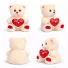 Plüss maci „Love You” szívvel – világos színű plüss játék 30 cm, romantikus ajándék