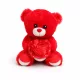 Plüss maci „Love” virágcsokorral – piros plüss játék 25 cm, romantikus ajándék