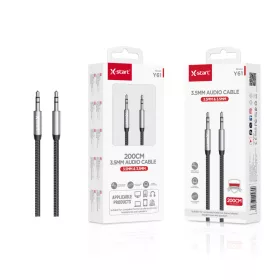 X-start Y61 3,5 mm jack audio kábel, 2 m, fonott kivitel