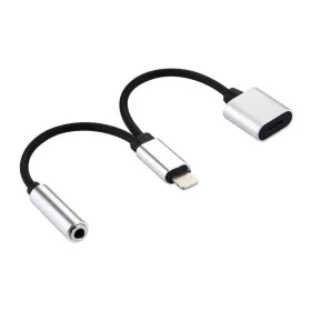   HF iPhone 7 /iPhone 7 Plus / iPhone 8 Plus elosztó adapter - 3,5 jack csatlakozó - lightning töltő csatlakozó