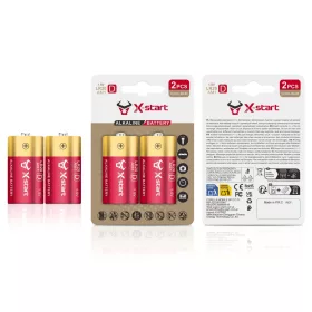   X-start DC-03 D 1.5V Alkáli elem – LR20 AM1 nagy kapacitású tartós alkáli elem (2 db)