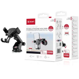   X-Start univerzális autós telefontartó szélvédőre – vákuumos rögzítéssel, 4–7 hüvelykes készülékekhez