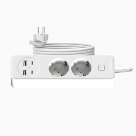   JORTAN hosszabbító 2 aljzattal, 2 USB és 2 USB-C porttal, LED jelzőfénnyel, 2 m kábel