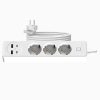 JORTAN hosszabbító 3 aljzattal, 2 USB és 2 USB-C porttal, LED jelzőfénnyel, 2 m kábel