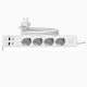 JORTAN hosszabbító 4 aljzattal, 2 USB és 2 USB-C porttal, LED jelzőfénnyel, 2 m kábel