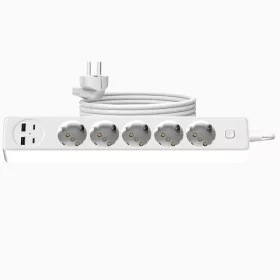   JORTAN hosszabbító 5 aljzattal, 2 USB és 2 USB-C porttal, LED jelzőfénnyel, 2 m kábel