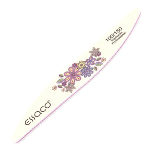 Essaco hullámos körömreszelő 100/150 - Lila virág mintával