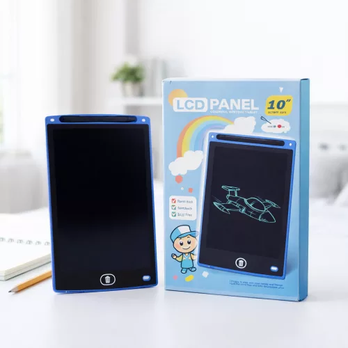 10 colos LCD rajztábla kék színben – nagy méretű digitális írótábla gyerekeknek és felnőtteknek