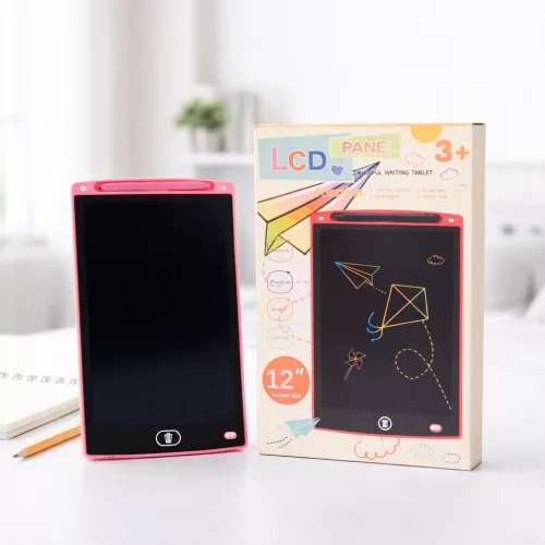10 colos LCD rajztábla rózsaszín színben – nagy méretű digitális írótábla gyerekeknek és felnőtteknek