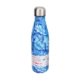 500 ml termosz - kék levélmintás
