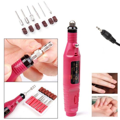 Elektromos -12 Fej, Pedikűr Manikűr, Műköröm Csiszoló, Polírozó gép - Pink