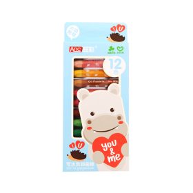   12 színes akvarell zsírkréta - rózsaszín, vagy világoskék dobozban