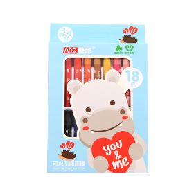   18 színes akvarell zsírkréta - rózsaszín, vagy világoskék dobozban