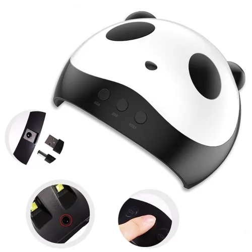 Műkörm UV lámpa 36 W, 12db Ledes - Panda alakú