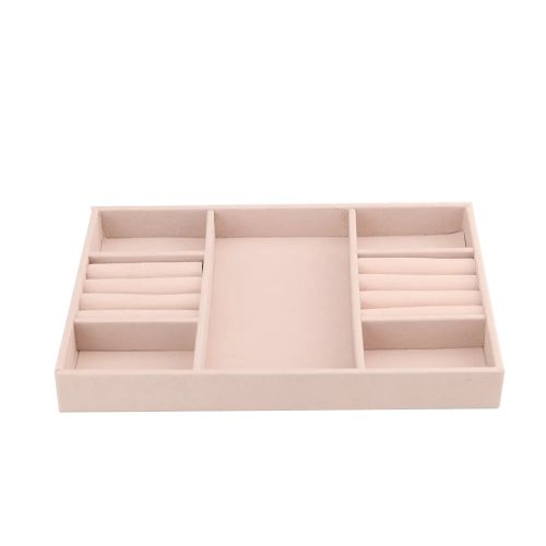 Műbör Kígyóbőr Mintás Ékszertartó Tükörrel - bézs