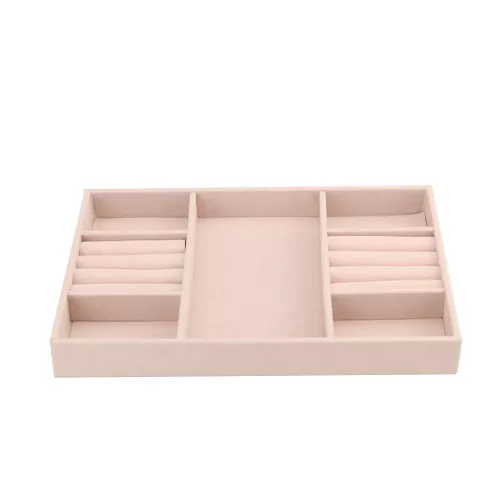 Műbör Kígyóbőr Mintás Ékszertartó Tükörrel - rózsaszín