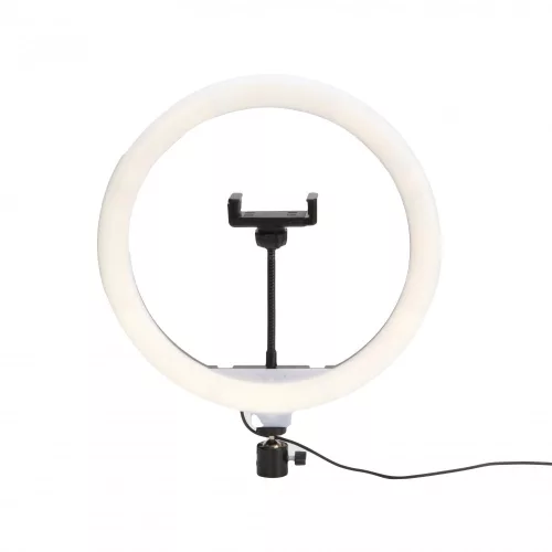 Selfie LED lámpa, fényerő szabályzóval, 3 színhőmérséklet 30 cm