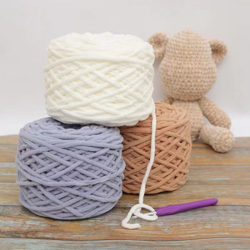  Vastag zsenilia kötőfonal - kék - 190 g