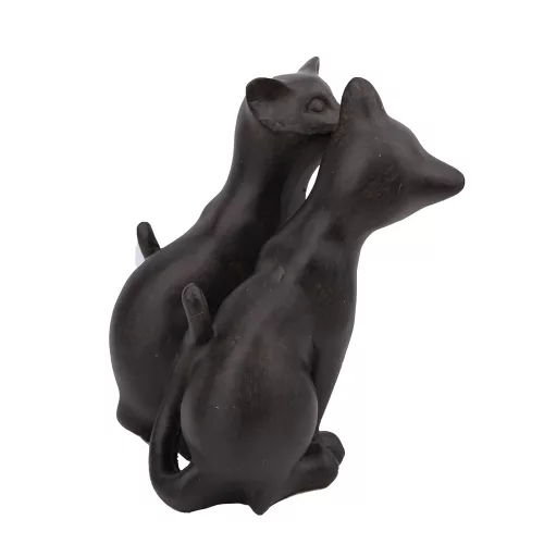 Cicapár puszilkózik - műgyanta szobor 17 cm magas