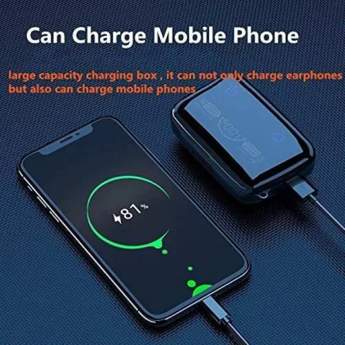  M19 TWS Bluetooth fülhallgató V5.1, Vezeték nélküli töltőtok digitális akkumulátor kijelzővel