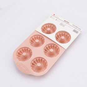   Szilikon mini kuglóf sütőforma – 6 részes rugalmas sütőforma otthoni sütéshez