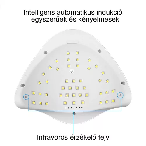 SUN X5 Max UV/LED Műkörmös lámpa 45 LED-es 150 W - Fehér