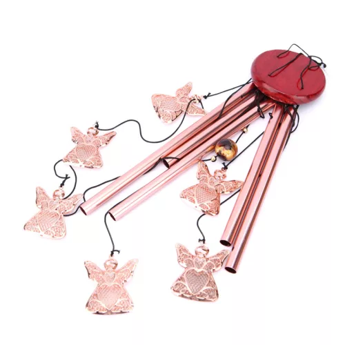 Szélcsengő rose gold angyalkás 70 cm