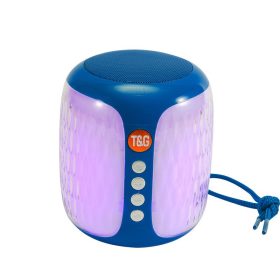   Hordozható Bluetooth hangszóró, Színes LEDS Világít TG611 - Kék