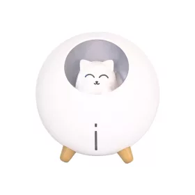   Planet Cat Párásító – 220 ml fehér aromaterápiás  párásító LED világítással