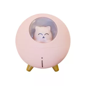   Planet Cat Párásító – 220 ml rózsaszín aromaterápiás  párásító LED világítással