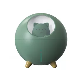   Planet Cat Párásító – 220 ml zöld aromaterápiás párásító LED világítással