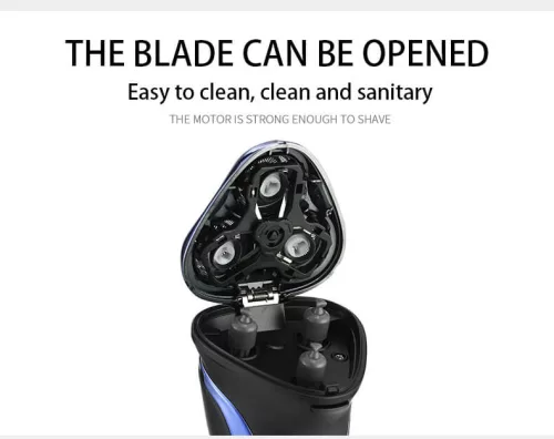 WGR V-306 férfi villanyborotva – 3 forgófejes, tölthető, LED kijelzővel