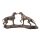Két kutyus puszilkózik - öntöttvas szobor - 19 cm