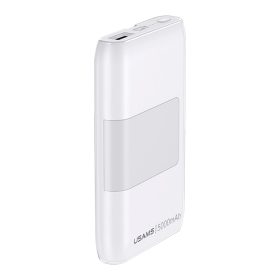   USAMS PB36 Mini Power Bank Asztali tartó és kábel 5000mAh - Fehér